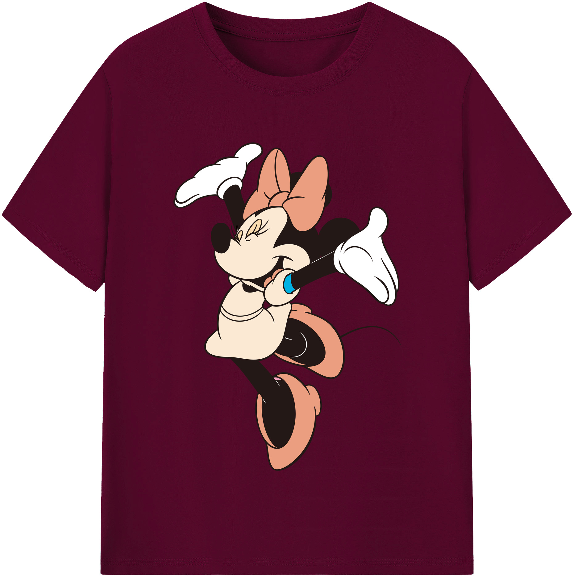 （画像用） ミッキーマウス Mickey Mouse レディースカジュアルプリントTシャツ（綿100％）